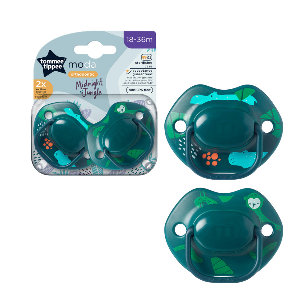 Moda Orthodontic Midnight Jungle Pack Of 2 18-36M