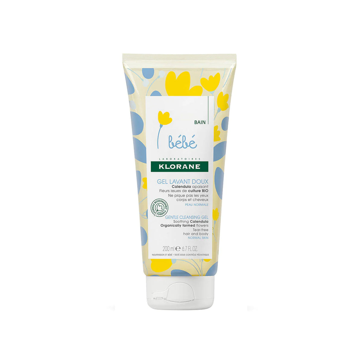 Bébé Gentle Cleansing Gel with Soothing Calendula from Organically Farmed Flowers