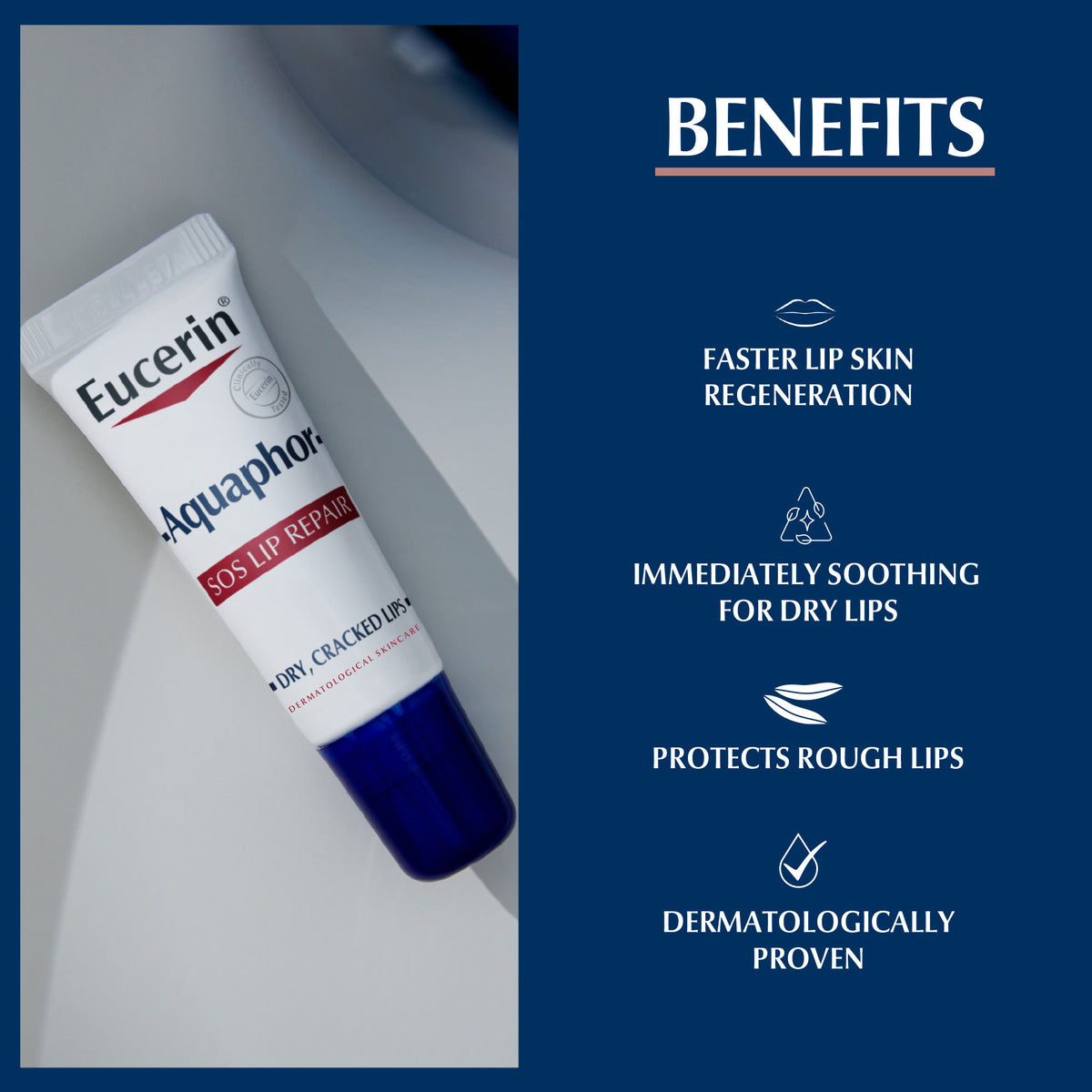 Aquaphor SOS Lip Balm - Instant Care Lip Balm