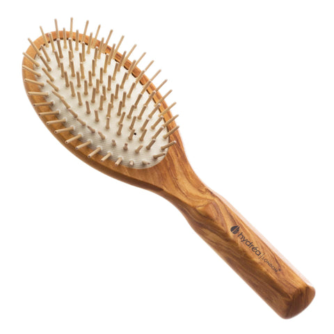 Luxe Olive Wood Hair Brush Travel Detangle