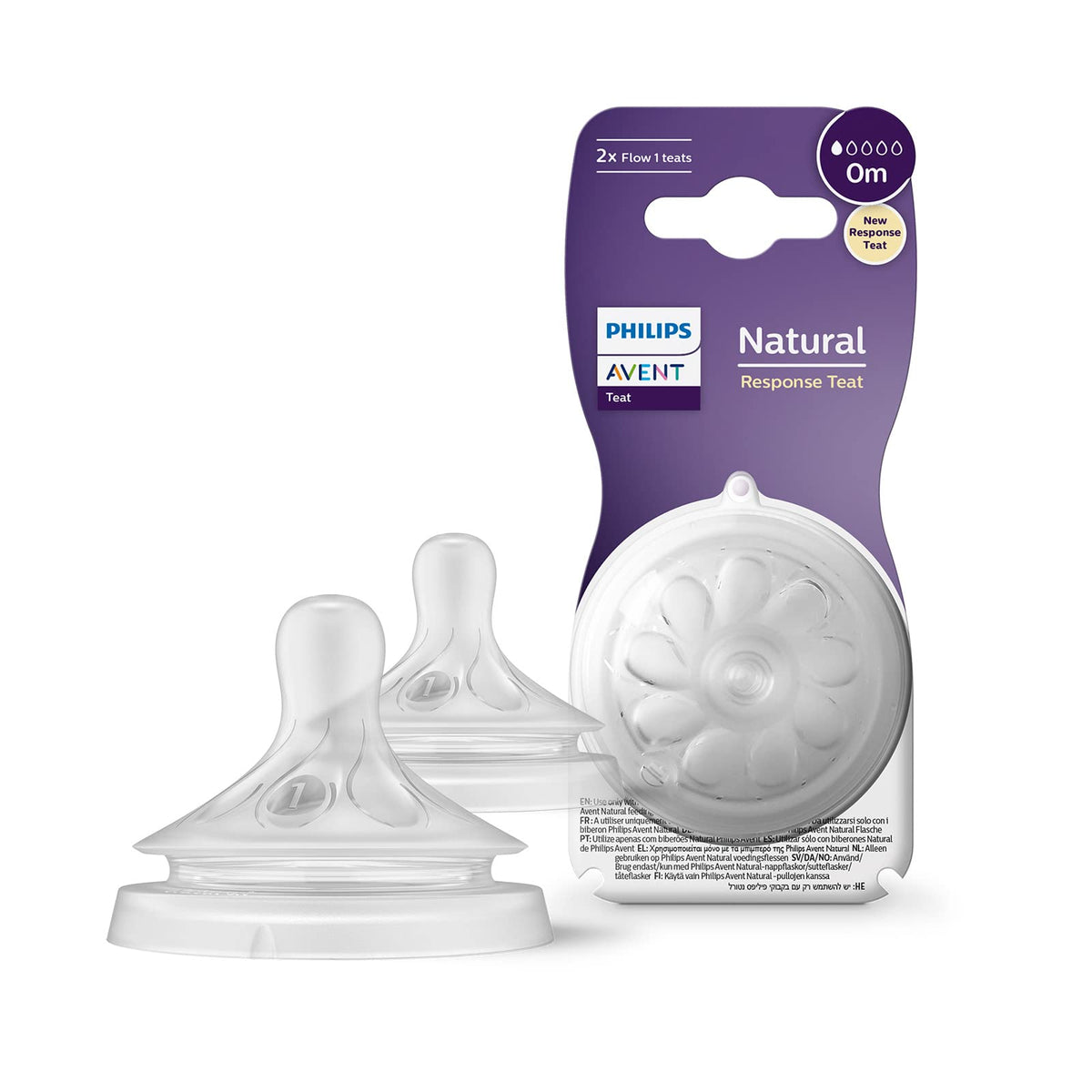 Natural Response Teat Flow 1 0M+ Pack Of 2