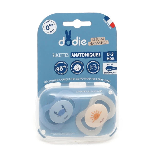 Symmetrical Soothers 0-2M Pack Of 2