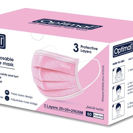 KIDS DISPOSABLE FACE MASK(PINK)