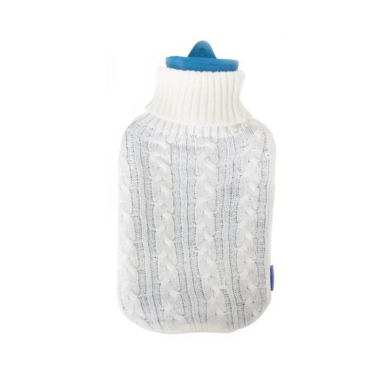 RUBBER HOT WATER BAG+KNITTED COVER