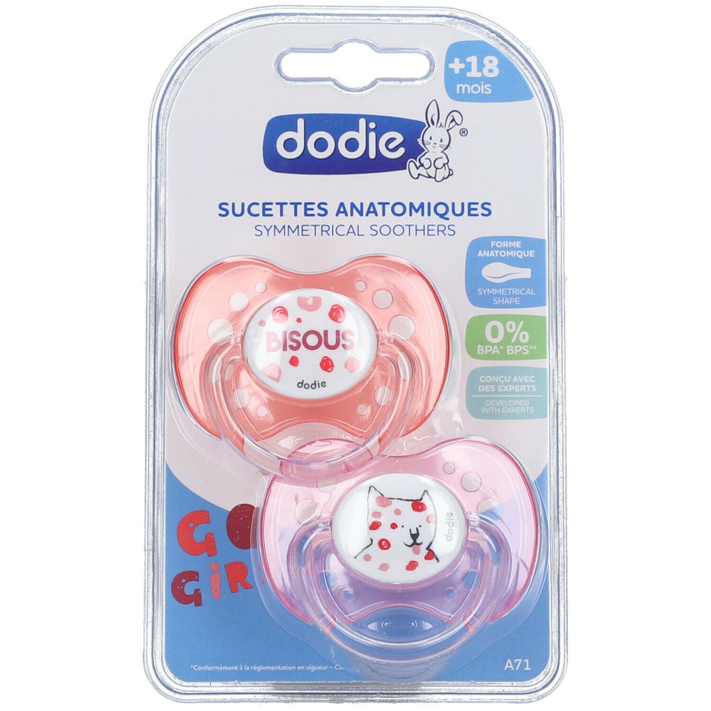 Symmetrical Soothers +18M Pack Of 2