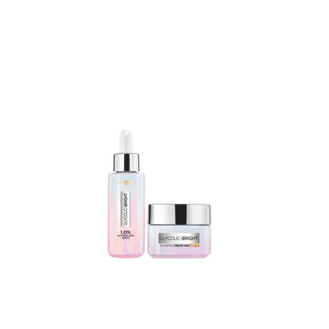 Glycolic Bright  Face Serum & Day Cream SPF 17