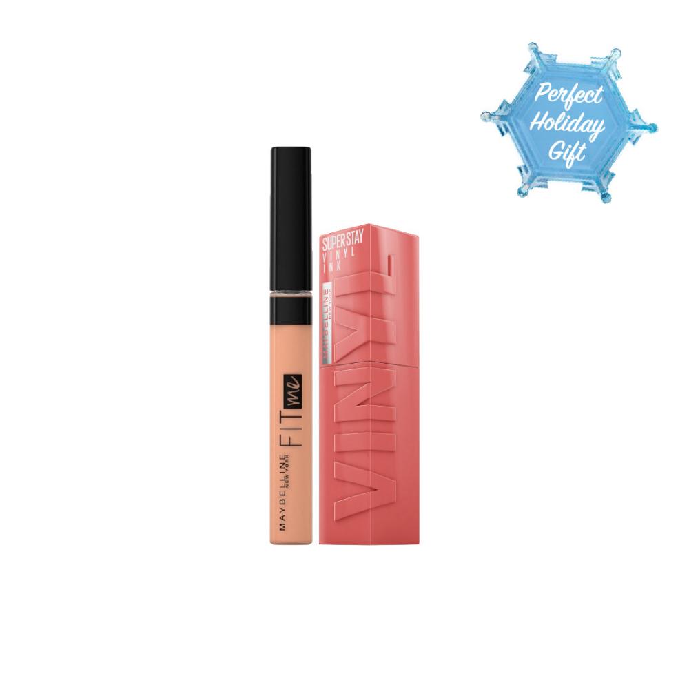 Fit Me Concealer & Super Stay Vinyl Ink lipstick Duo