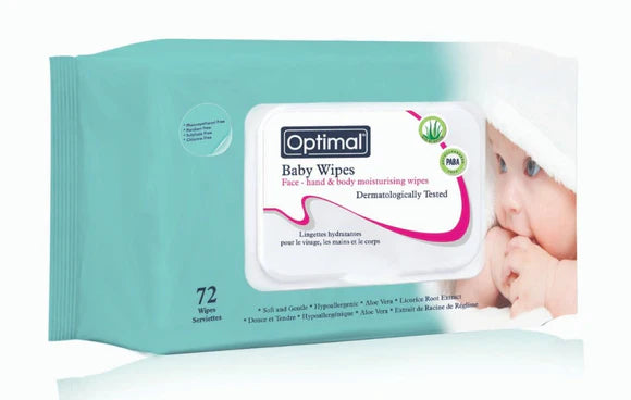 Organic Sensitive Baby Wipes And Lid 72 Pcs