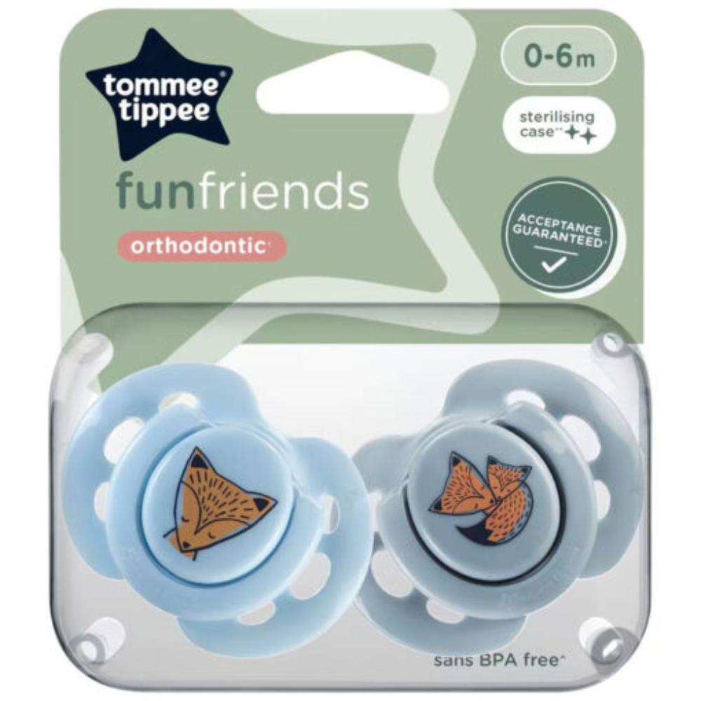 Fun Friends Soothers Pacifiers Blue 0-6m