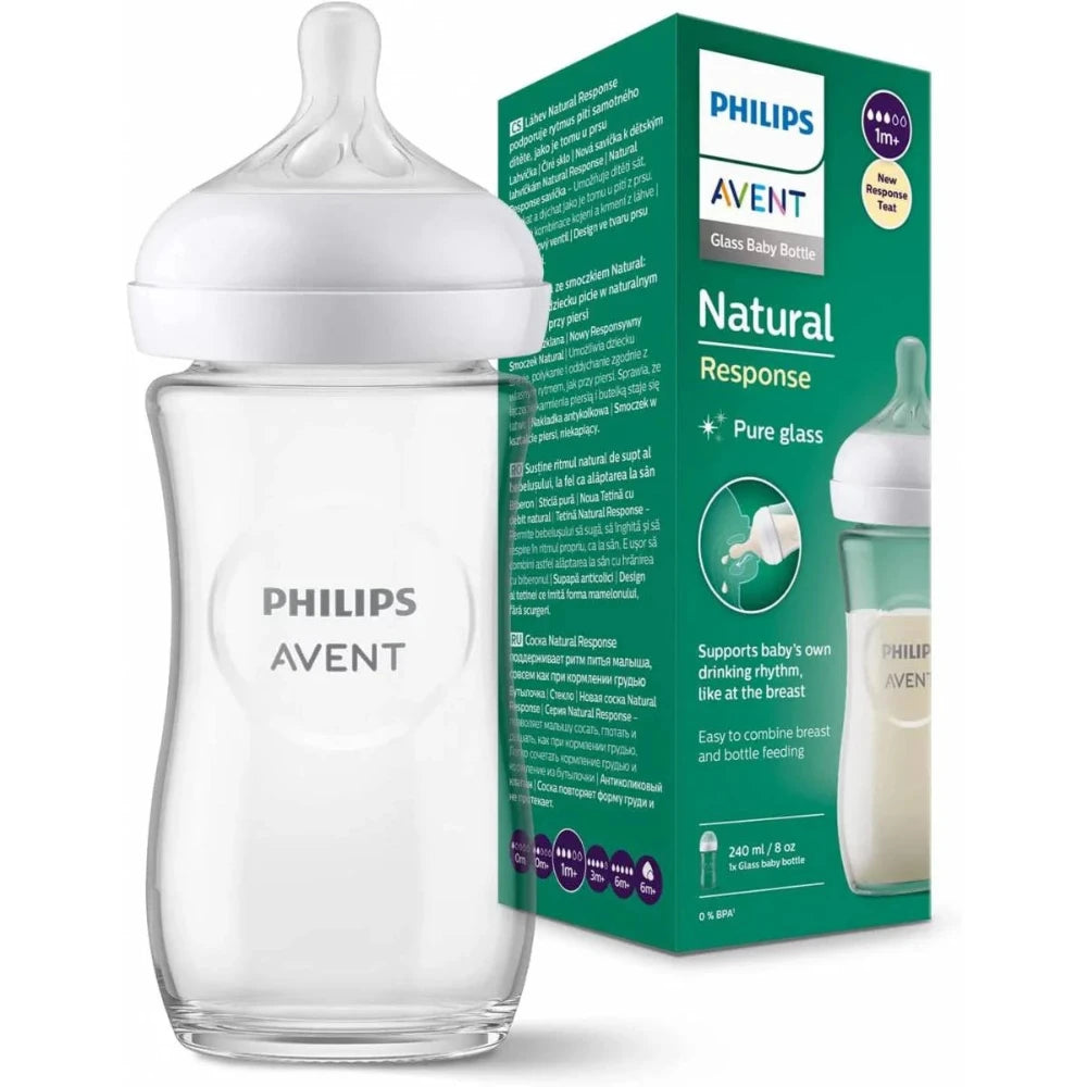 Natural Response Glass Baby Bottle 1M+