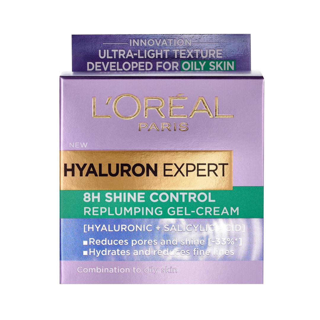 Hyaluron Expert Moisturiser and Anti-Aging 8h Shine Control Replumping Gel -Cream