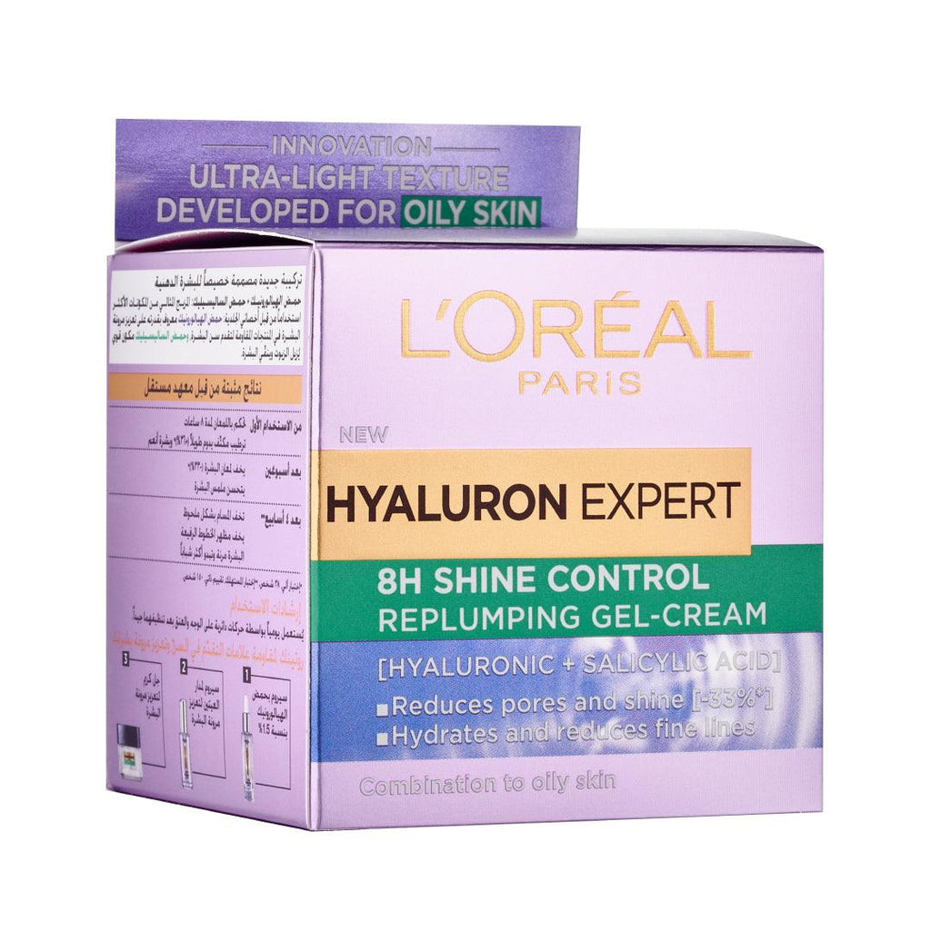 Hyaluron Expert Moisturiser and Anti-Aging 8h Shine Control Replumping Gel -Cream