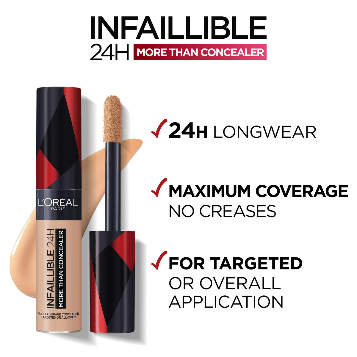 L’Oréal Paris Infaillible Full Wear Waterproof Concealer Up To 24h Full Coverage-Flawless Matte Finish